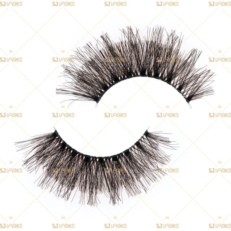 Soft Clear Band Human Hair Lashes #FH08