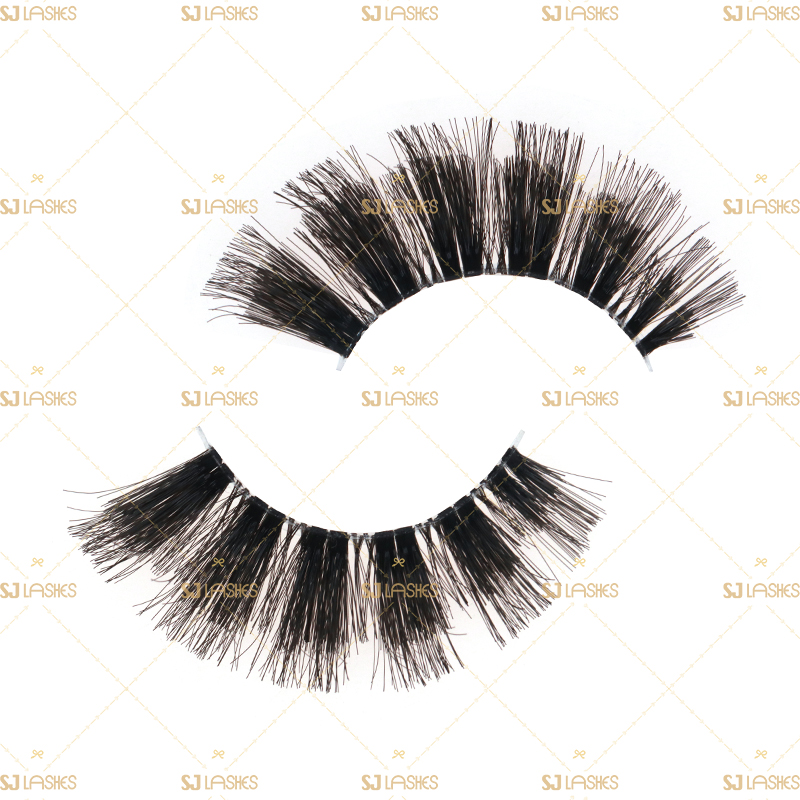 Soft Clear Band Human Hair Lashes #FH10