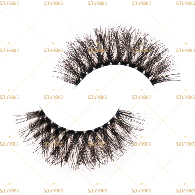 Soft Clear Band Human Hair Lashes #FH11