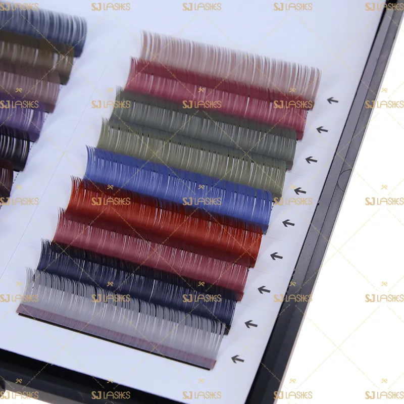 Colorful Split Tip Flat Ellipse Lashes