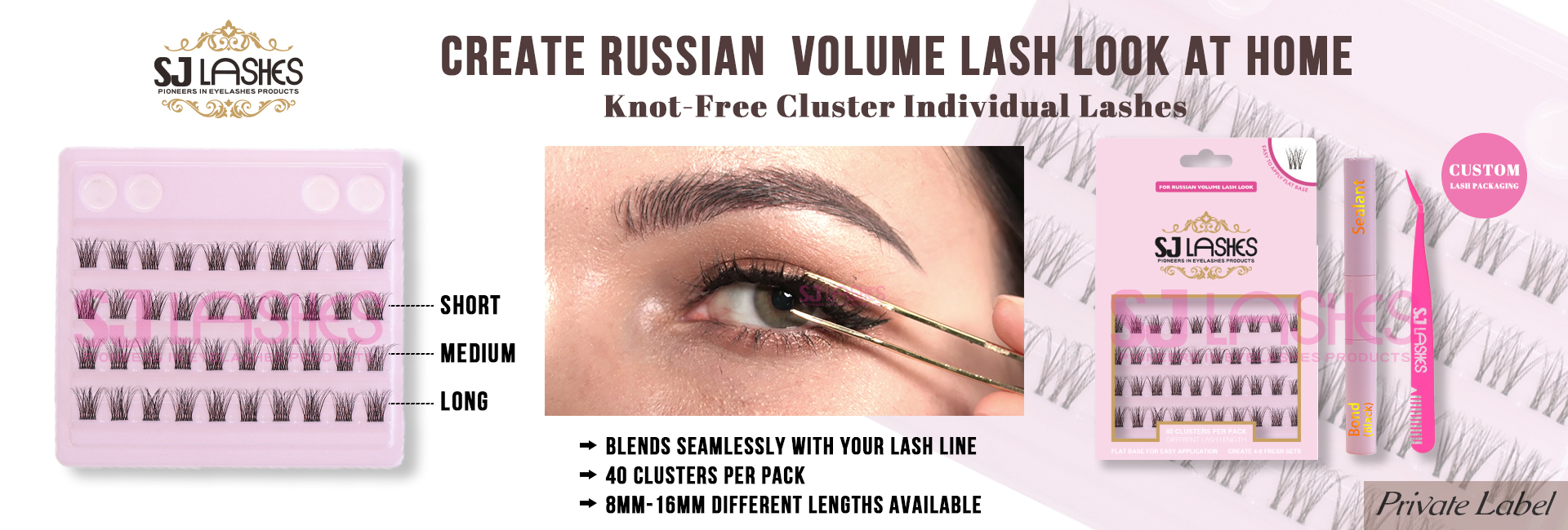 Knot-Free Cluster Individual Lashes