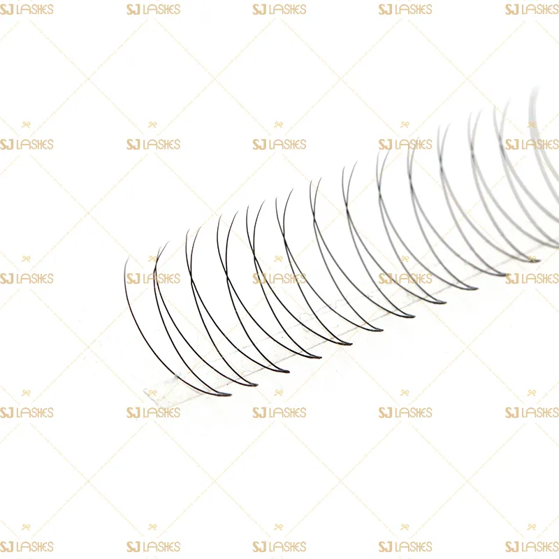 2D Wide Fan Lashes with Short Steam Middle Tape