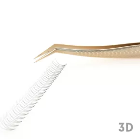 3D Wide Fan Lashes with Short Steam Middle Tape