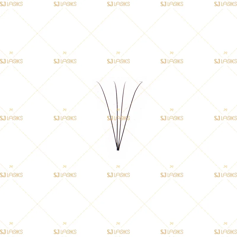 4D Wide Fan Lashes with Short Steam Middle Tape