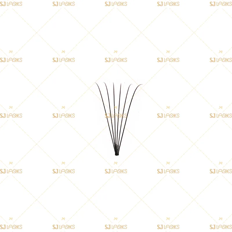 6D Wide Fan Lashes with Short Steam Middle Tape