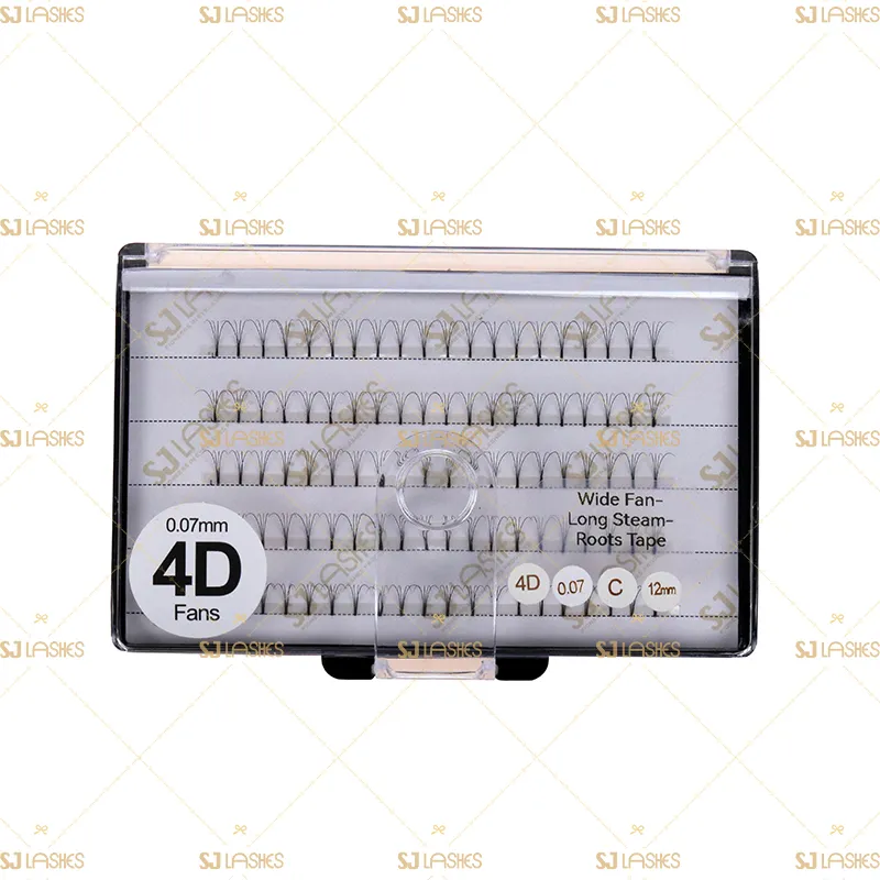 4D Wide Fan Lashes with Long Steam Roots Tape