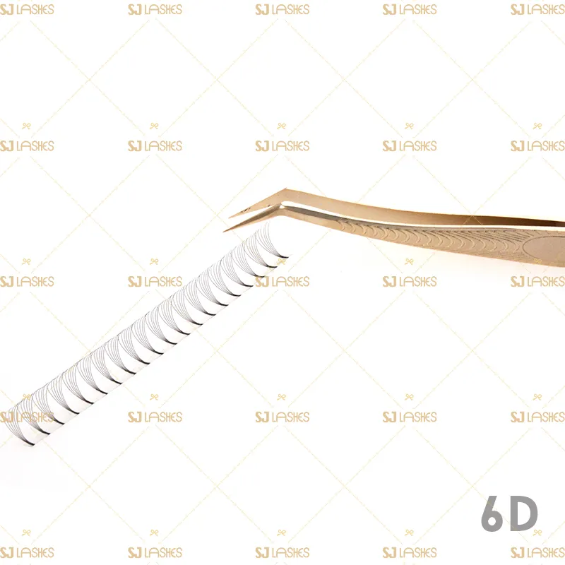 6D Wide Fan Lashes with Long Steam Roots Tape