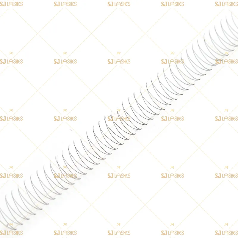 2D Narrow Fan Lashes with Short Steam Middle Tape