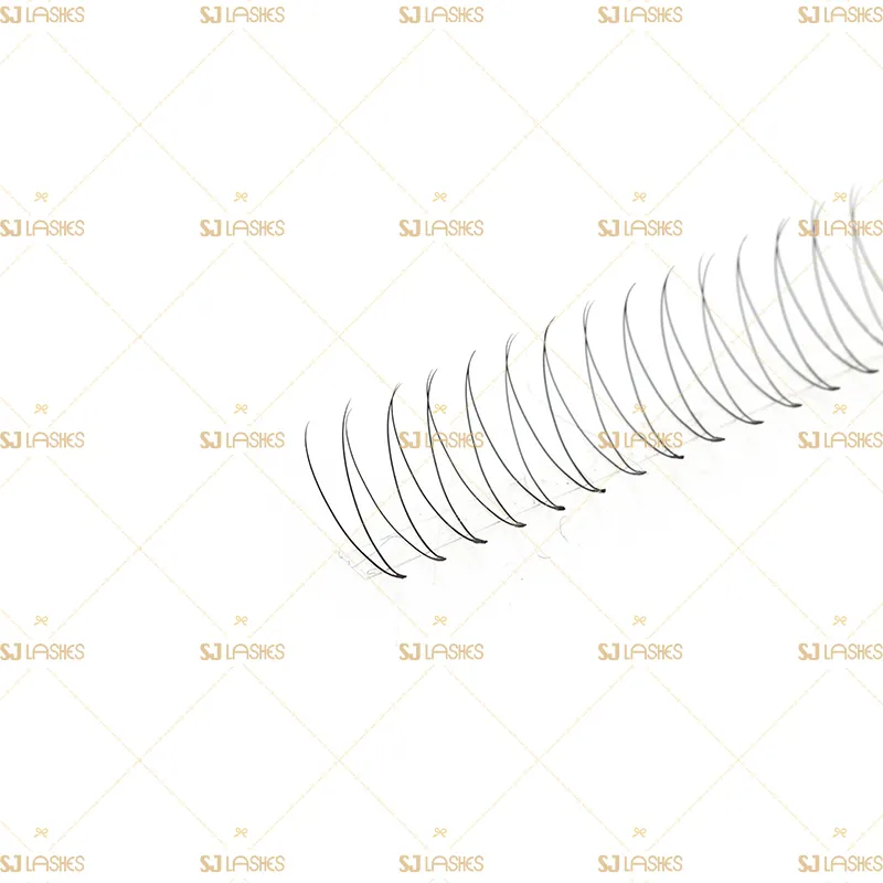 2D Narrow Fan Lashes with Short Steam Middle Tape