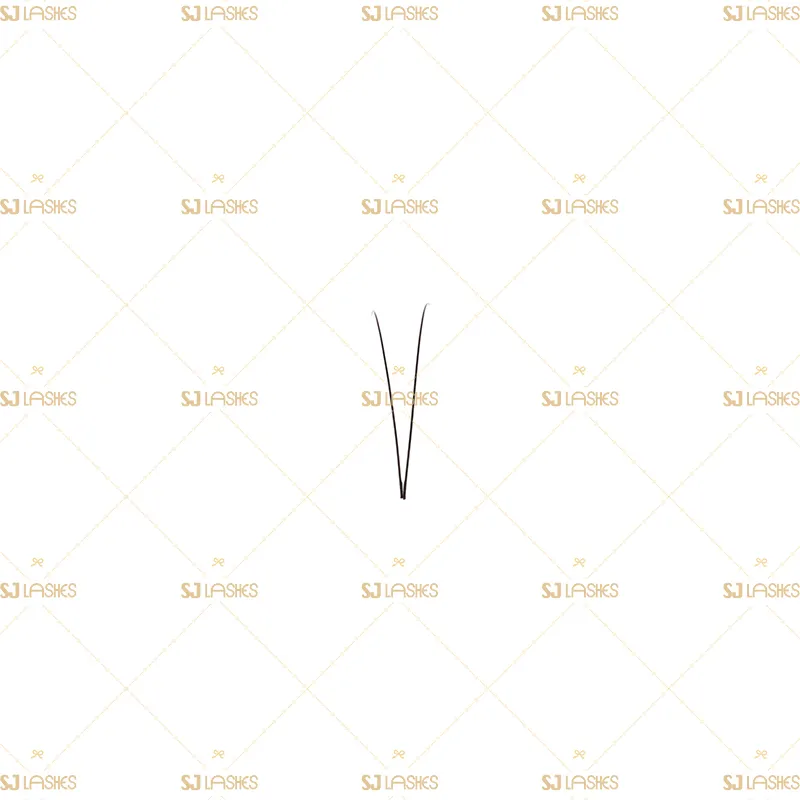 2D Narrow Fan Lashes with Short Steam Middle Tape