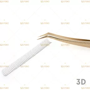3D Narrow Fan Lashes with Short Steam Middle Tape