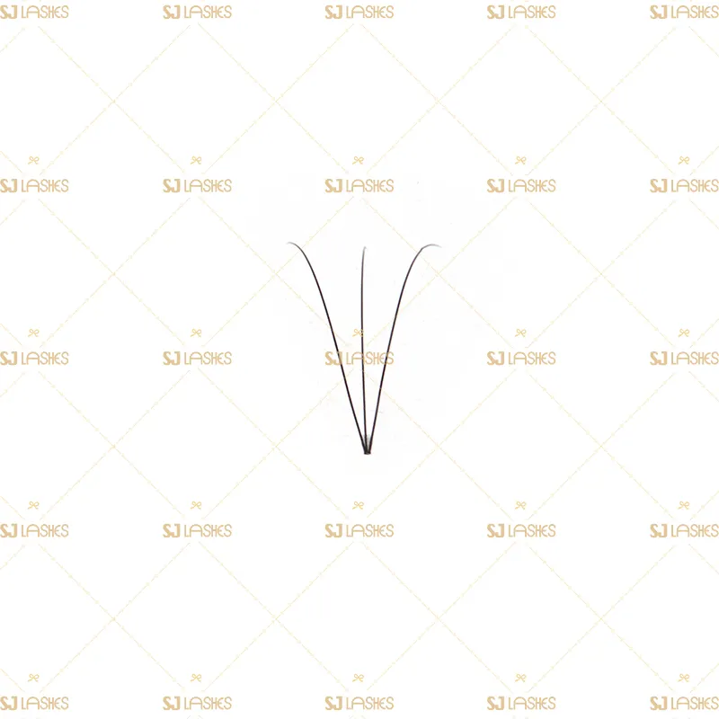3D Narrow Fan Lashes with Short Steam Middle Tape