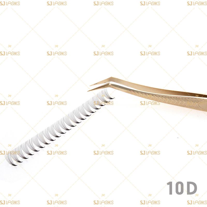 10D Narrow Fan Lashes with Short Steam Middle Tape