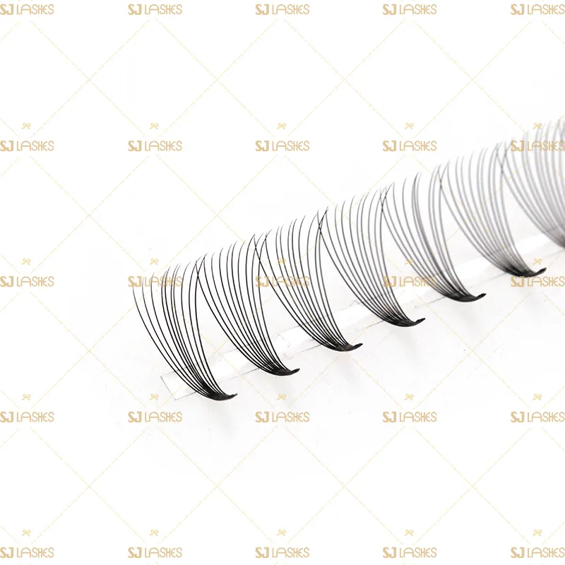 10D Narrow Fan Lashes with Short Steam Middle Tape