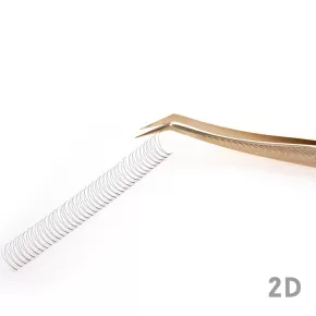 2D Narrow Fan Lashes with Long Steam Roots Tape