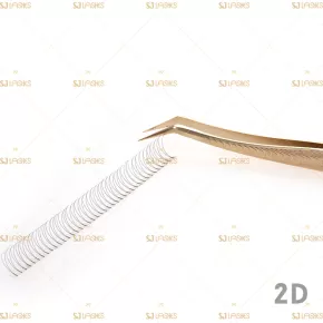 2D Narrow Fan Lashes with Long Steam Roots Tape