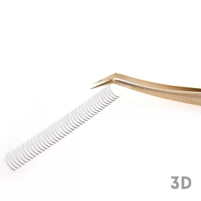 3D Narrow Fan Lashes with Long Steam Roots Tape
