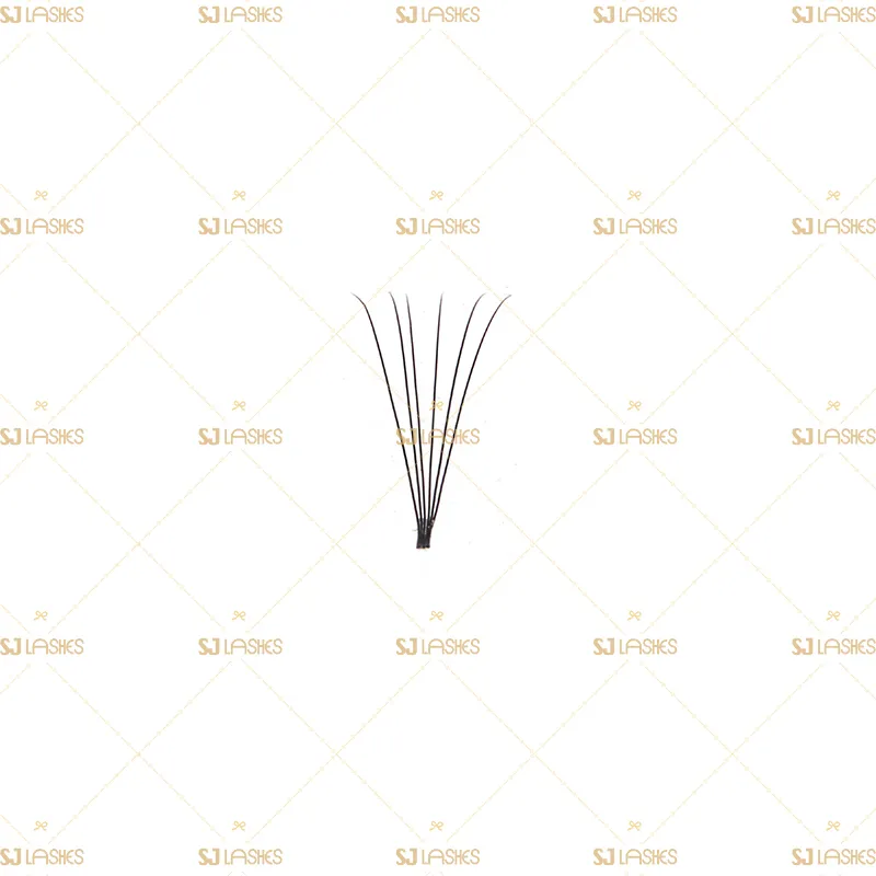 6D Narrow Fan Lashes with Long Steam Roots Tape