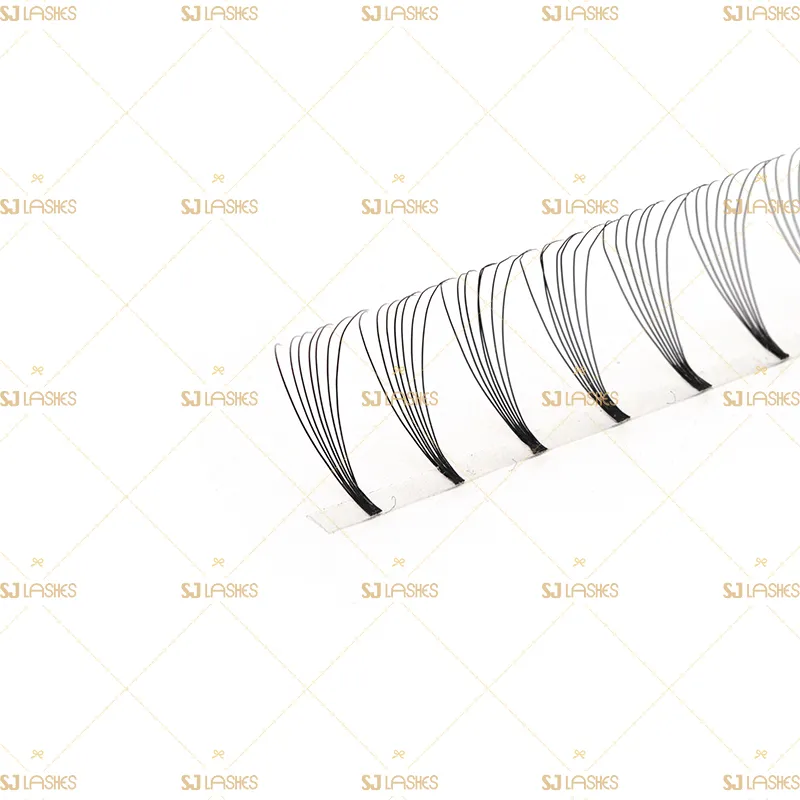 7D Narrow Fan Lashes with Long Steam Roots Tape