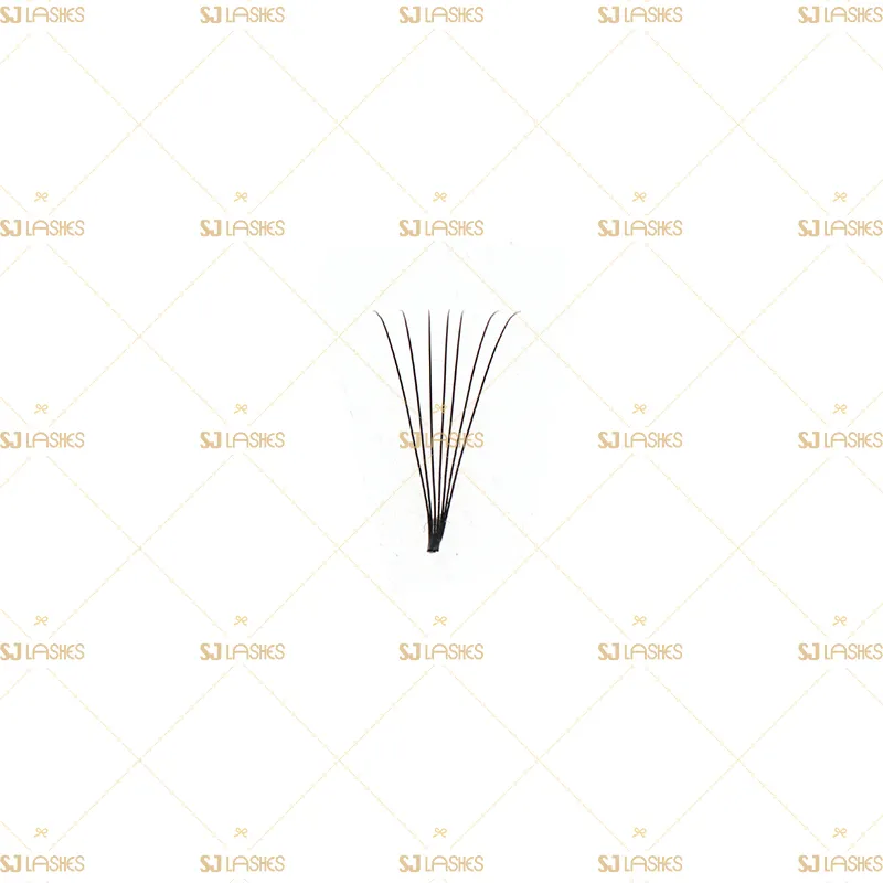 7D Narrow Fan Lashes with Long Steam Roots Tape