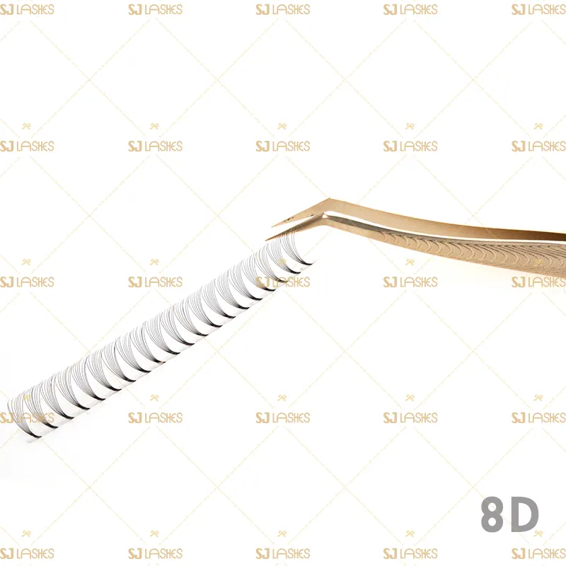 8D Narrow Fan Lashes with Long Steam Roots Tape