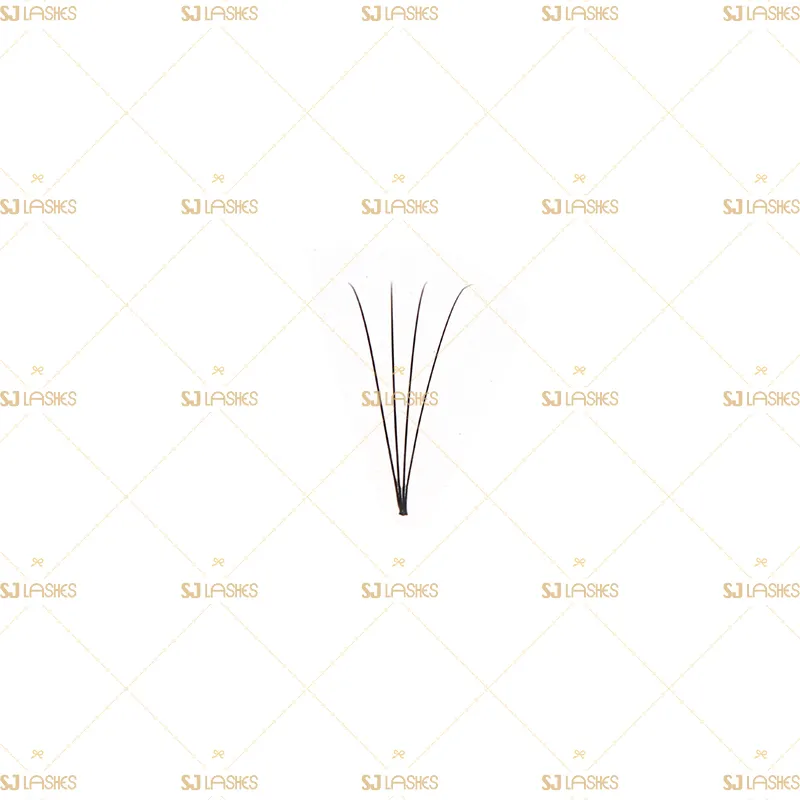 4D Narrow Fan Lashes with Long Steam Middle Tape