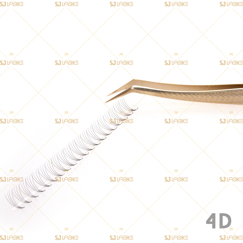 4D Narrow Fan Lashes with Long Steam Middle Tape