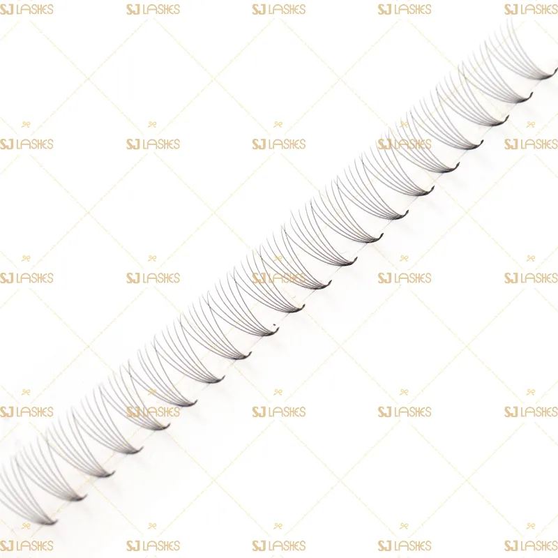 6D Narrow Fan Lashes with Long Steam Middle Tape