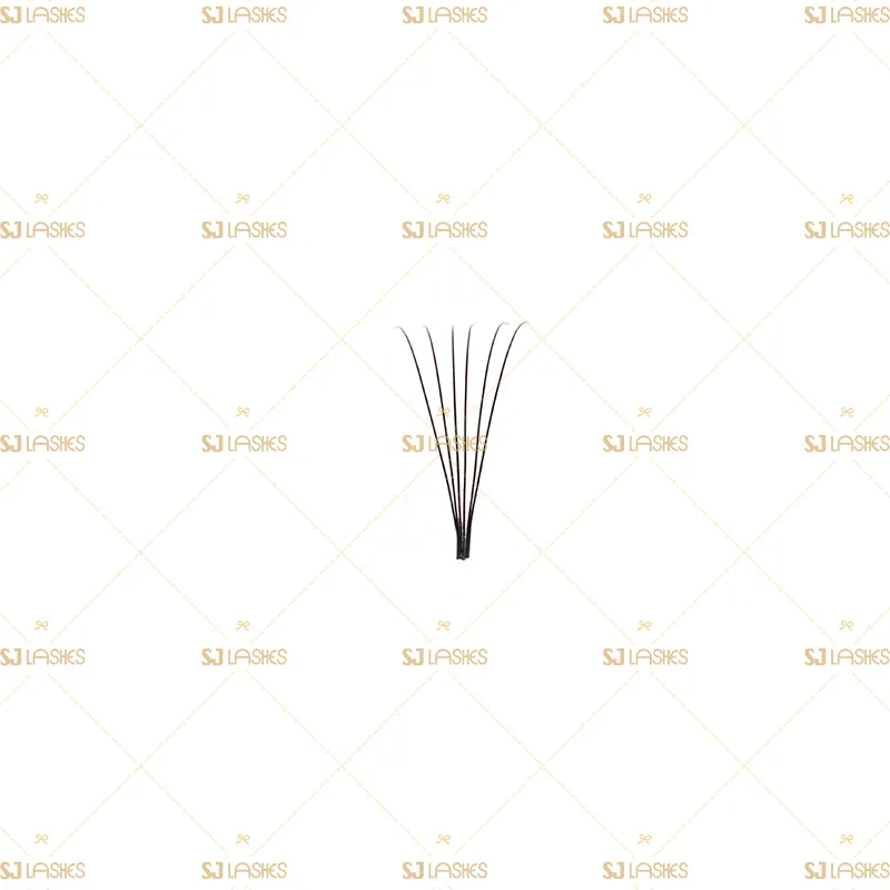 6D Narrow Fan Lashes with Long Steam Middle Tape