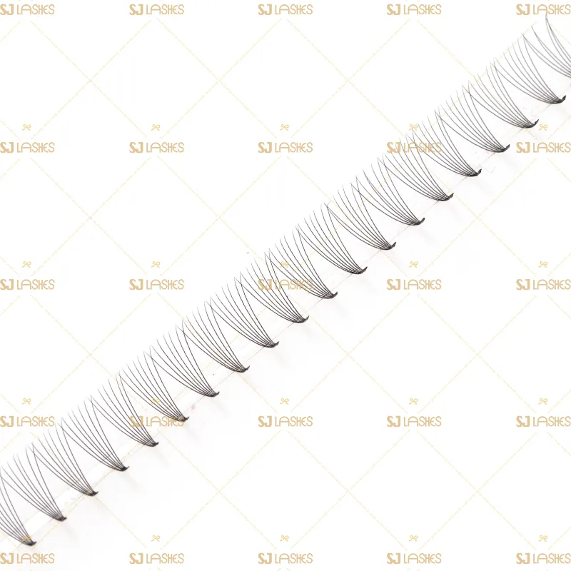 7D Narrow Fan Lashes with Long Steam Middle Tape