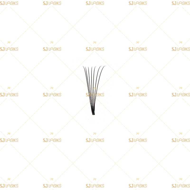 7D Narrow Fan Lashes with Long Steam Middle Tape