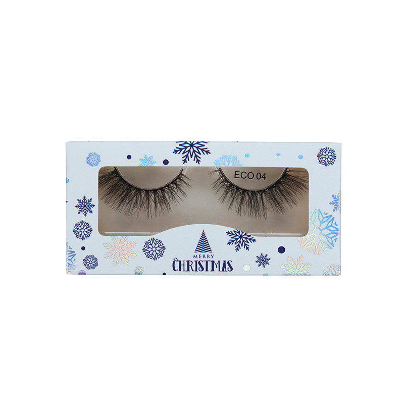 Private Label Christmas Paper Eyelash Box #SJCZ01