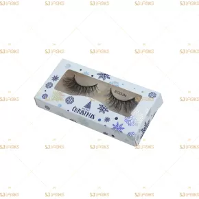 Private Label Christmas Paper Eyelash Box #SJCZ01