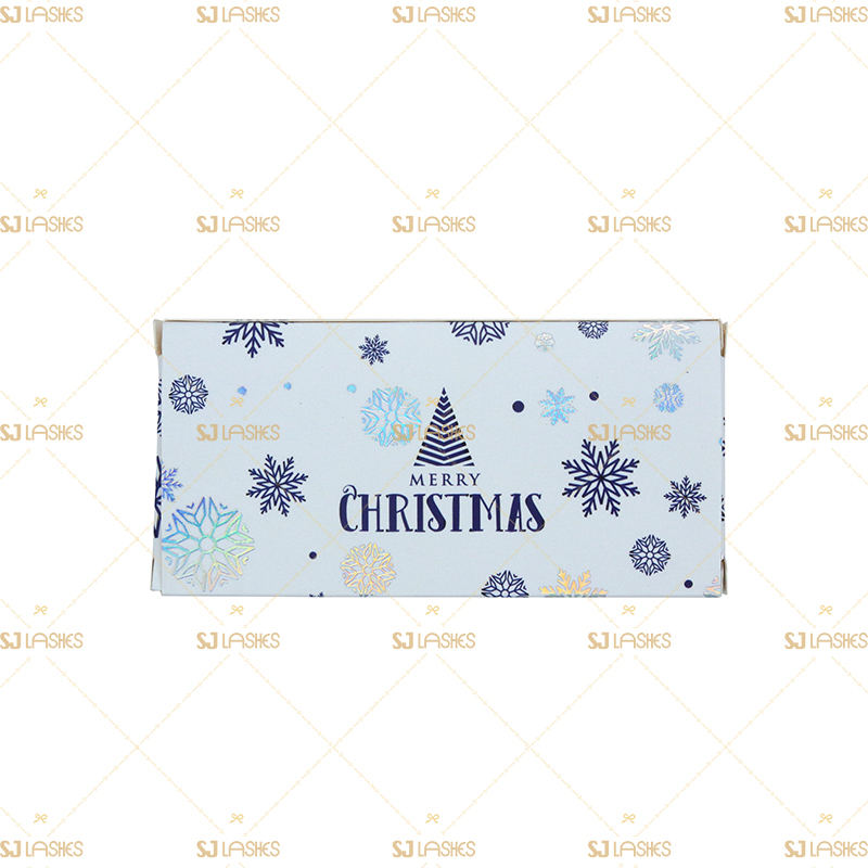 Private Label Christmas Paper Eyelash Box #SJCZ01