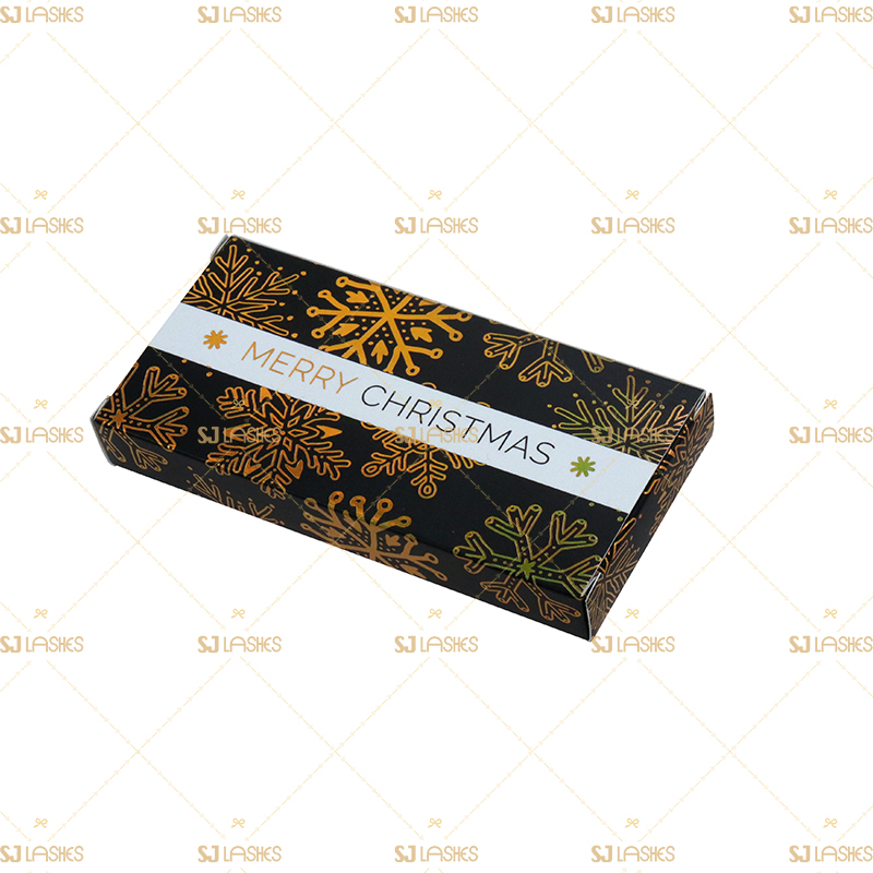 Private Label Christmas Paper Eyelash Box #SJCZ02