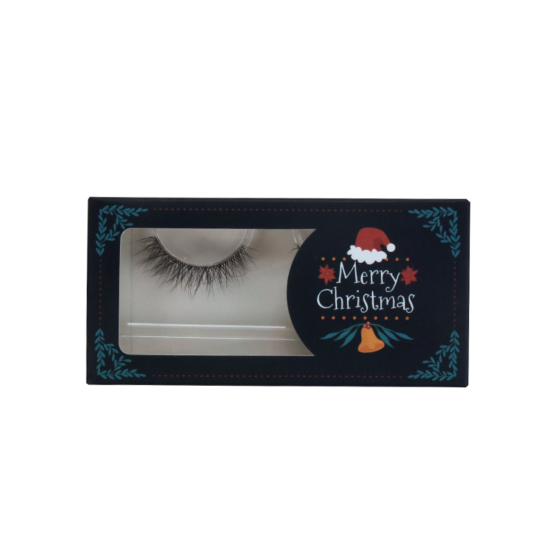 Private Label Christmas Paper Eyelash Box #SJCZ03