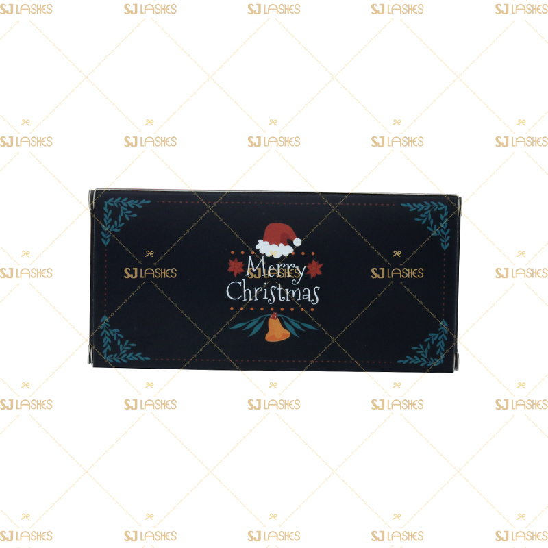 Private Label Christmas Paper Eyelash Box #SJCZ03