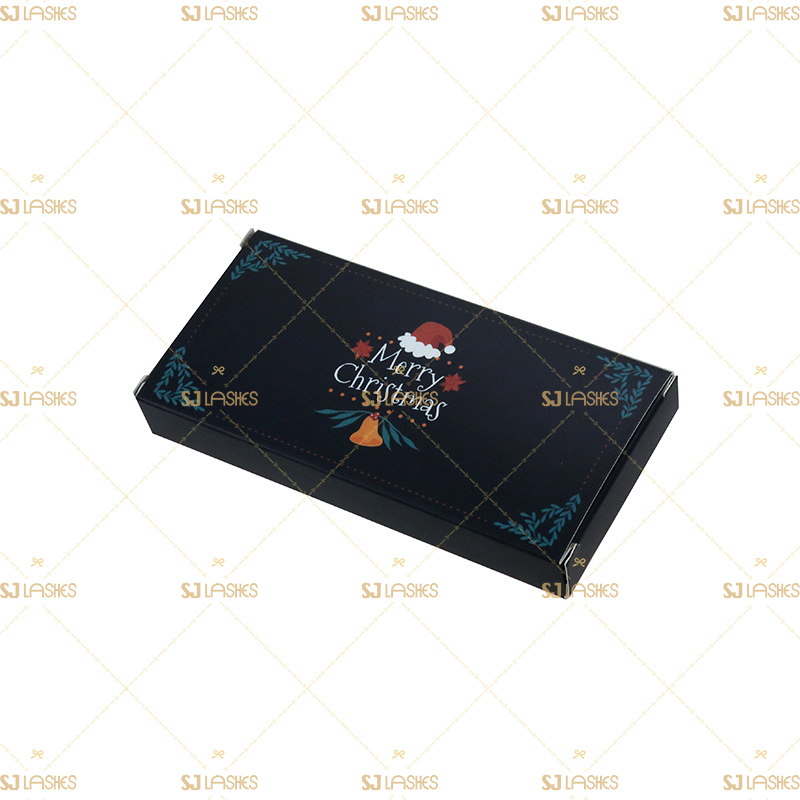 Private Label Christmas Paper Eyelash Box #SJCZ03
