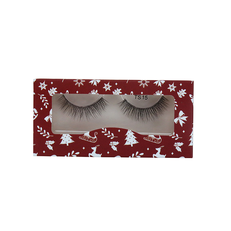 Private Label Christmas Paper Eyelash Box #SJCZ04