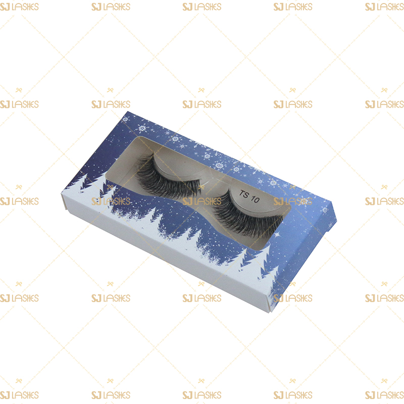 Private Label Christmas Paper Eyelash Box #SJCZ05