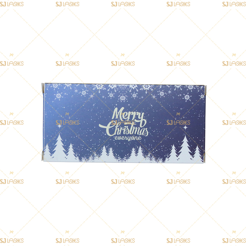 Private Label Christmas Paper Eyelash Box #SJCZ05