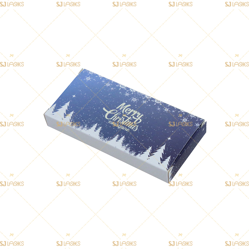 Private Label Christmas Paper Eyelash Box #SJCZ05