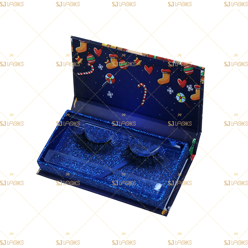 Custom Christmas Magnetic Closure Gift Lash Box #SJCL01