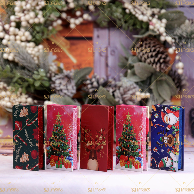 Custom Christmas Magnetic Closure Gift Lash Box #SJCL01