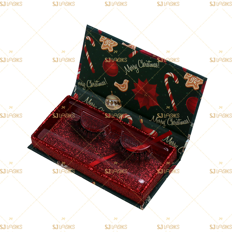 Custom Christmas Magnetic Closure Gift Lash Box #SJCL04