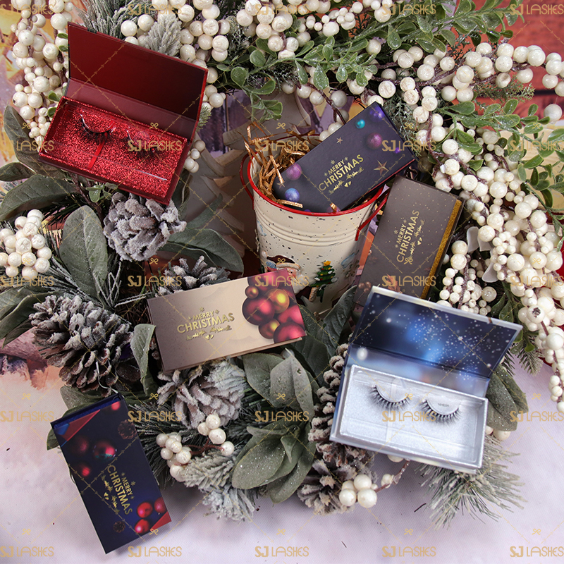 Custom Christmas Magnetic Closure Gift Lash Box #SJCL08