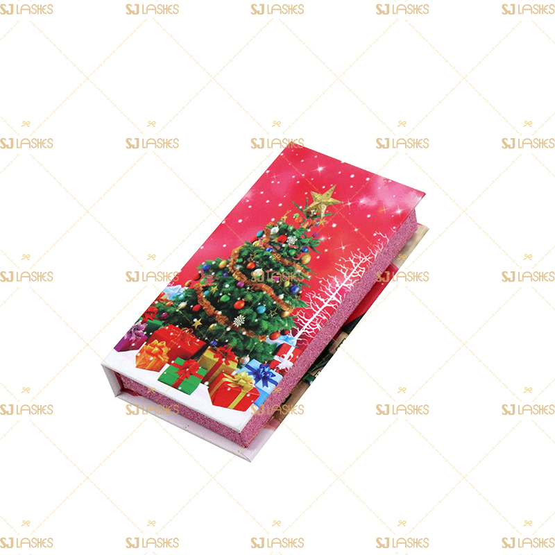 Custom Christmas Magnetic Closure Gift Lash Box #SJCL09