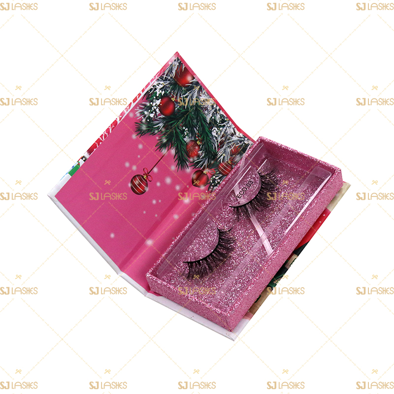 Custom Christmas Magnetic Closure Gift Lash Box #SJCL09