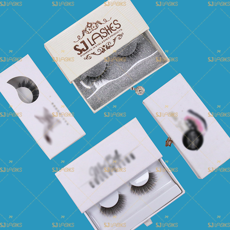White Theme Private Label Eyelash Gift Box Examples #SJEL02