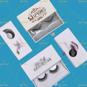 White Theme Private Label Eyelash Gift Box Examples #SJEL02
